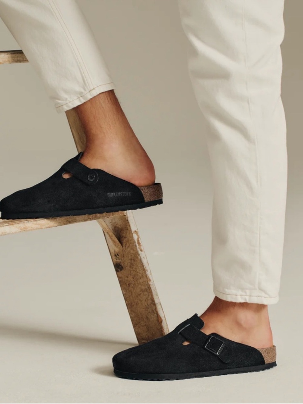 Birkenstock Boston Black Suede Slip-On Clogs Women’s 11 Men’s 9